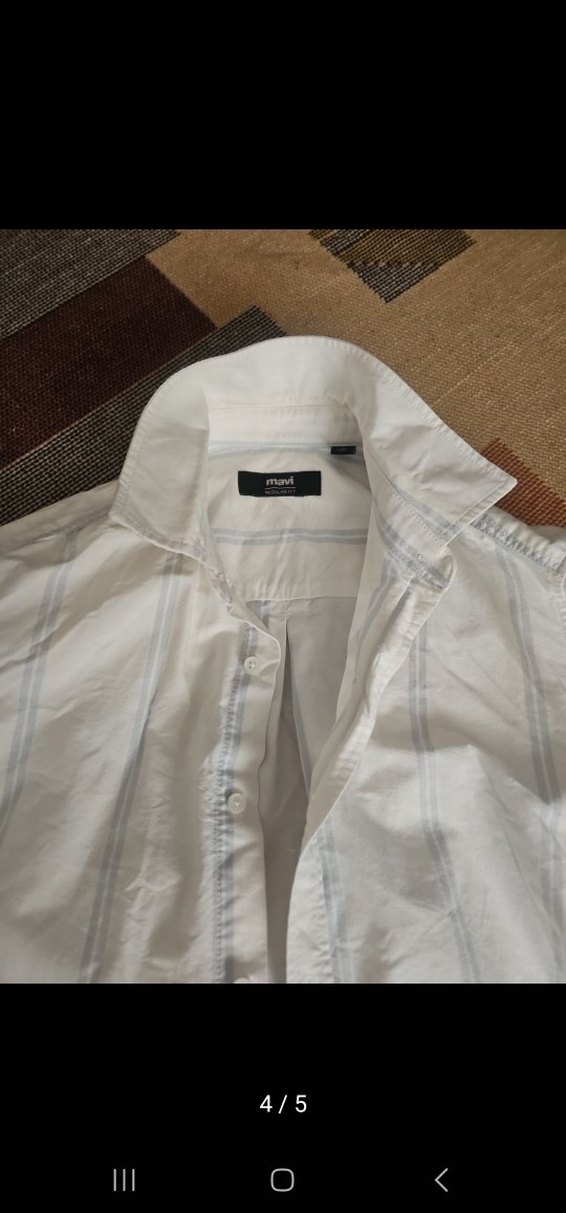 Erkek Beyaz Keten Kısa Kollu Gömlek - Görsel 2