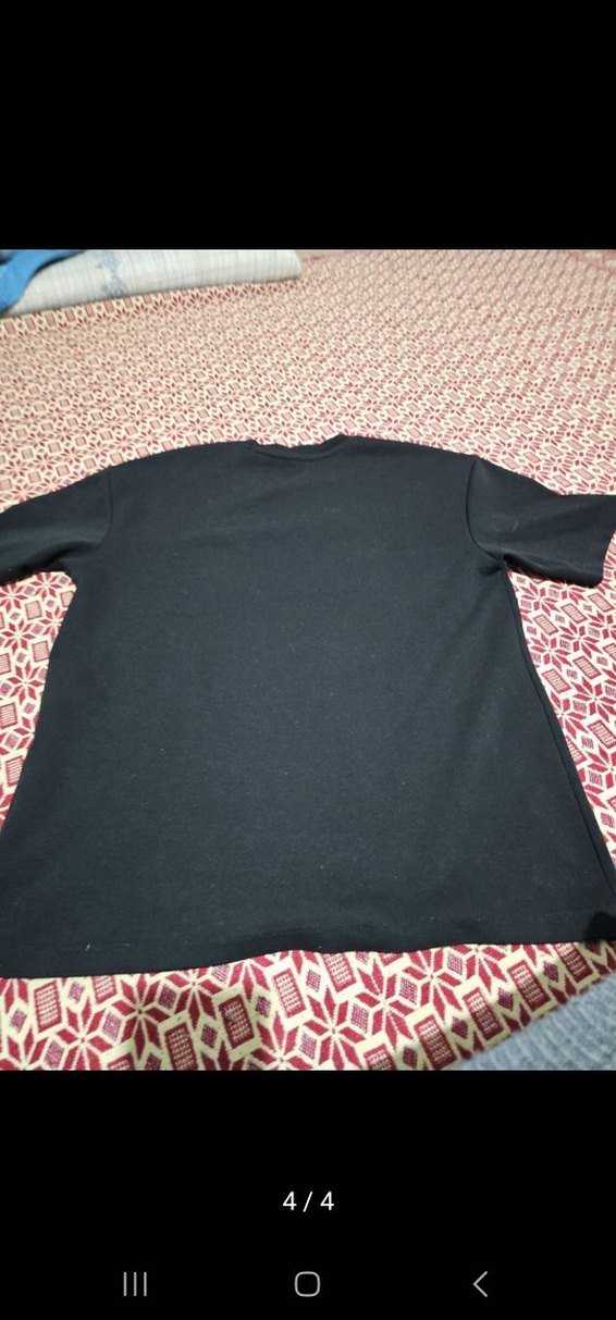 Erkek Siyah Pamuklu Baskılı Sweatshirt - Görsel 4