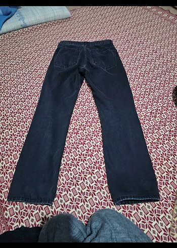 Gri Bol Kesim erkek Denim Pantolon - Görsel 5