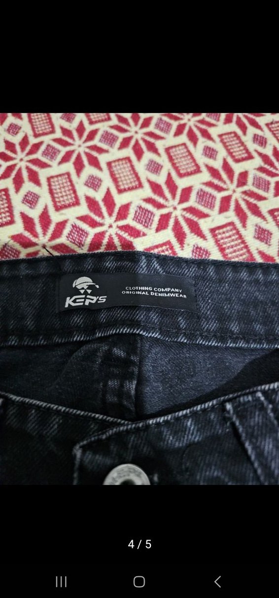 Gri Bol Kesim erkek Denim Pantolon - Görsel 2