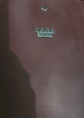 Burgundy Deri Fermuarlı Kadın Çanta - Görsel 3