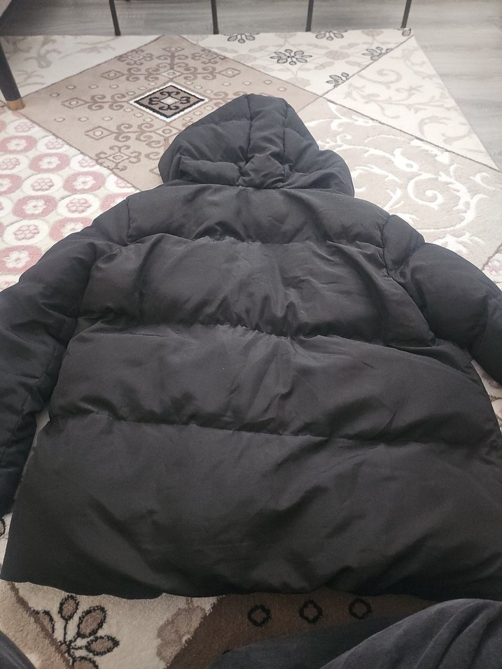 Siyah Kadın Kışlık Kürklü Mont - Görsel 4