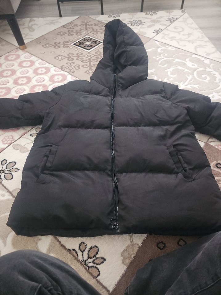 Siyah Kadın Kışlık Kürklü Mont - Görsel 5