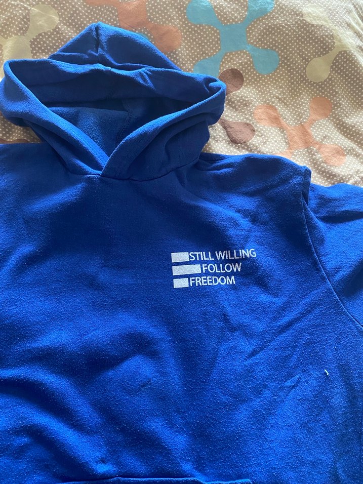 Kapüşonlu Mavi Kadın Sweatshirt - Görsel 2