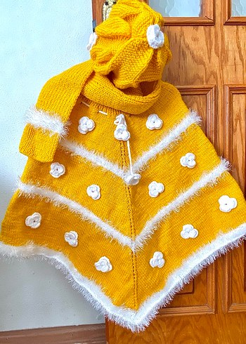 Nakışlı 3 lü takım Panço - Görsel 2