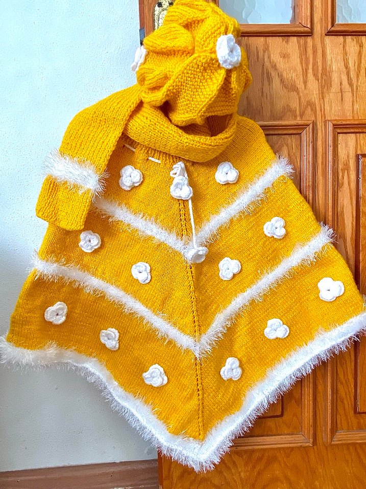 Nakışlı 3 lü takım Panço - Görsel 2