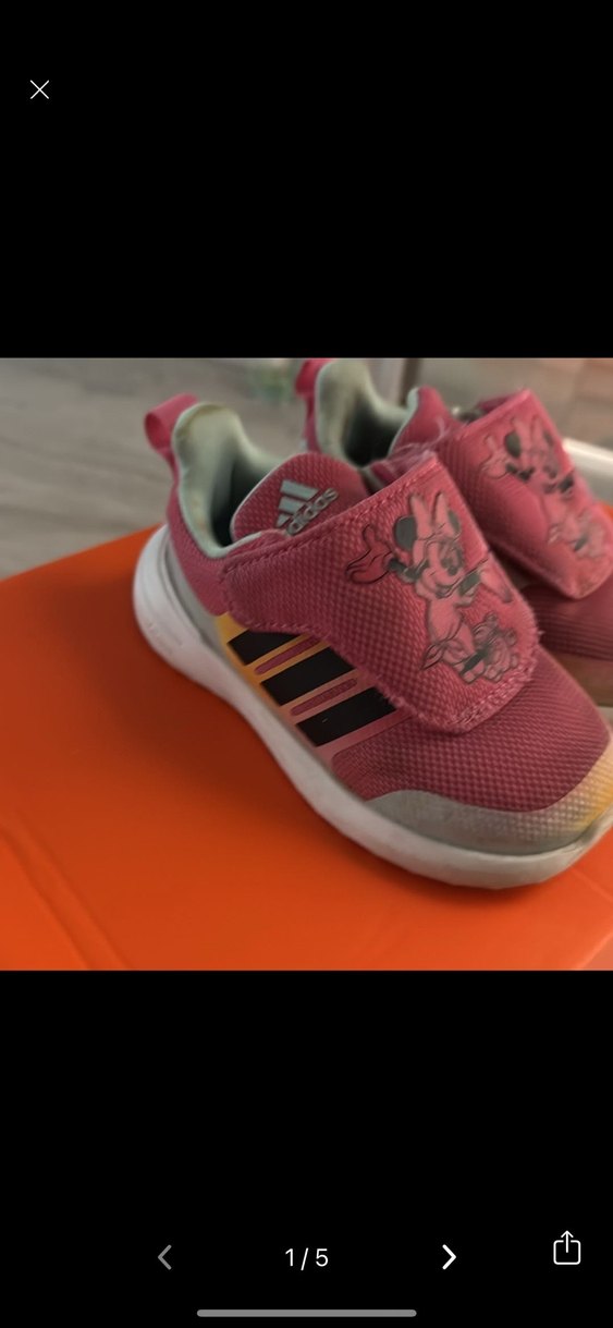 Kız Çocuk Pembe Cırt Cırtlı Spor Ayakkabı Adidas - Görsel 3