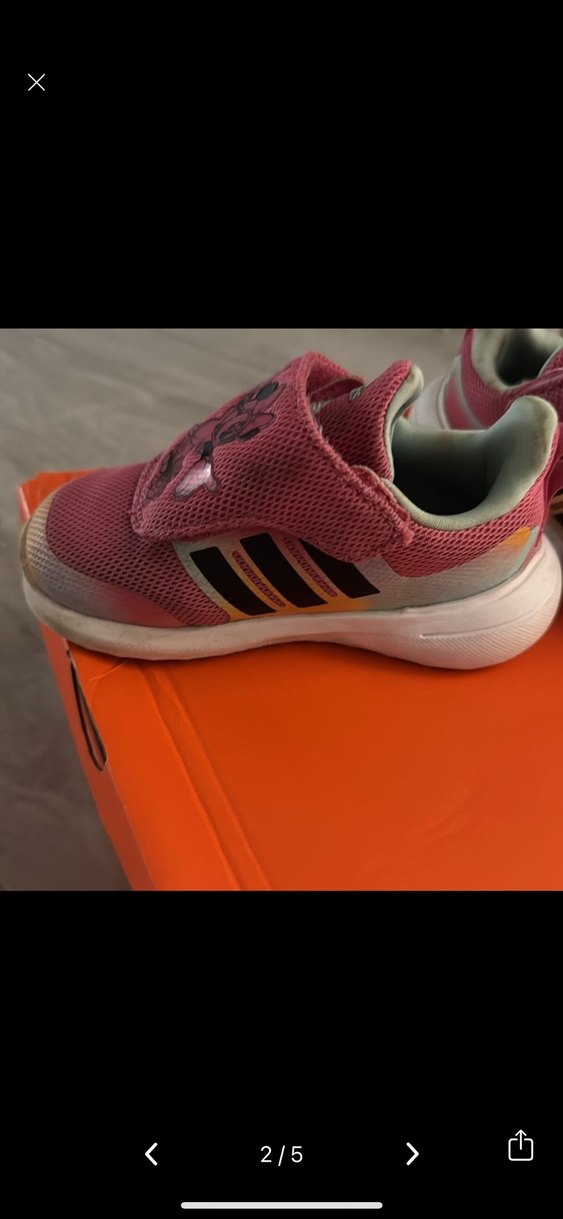 Kız Çocuk Pembe Cırt Cırtlı Spor Ayakkabı Adidas - Görsel 2