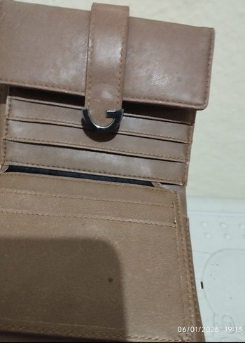 Kahverengi Deri Kadın Cüzdanı - Görsel 2