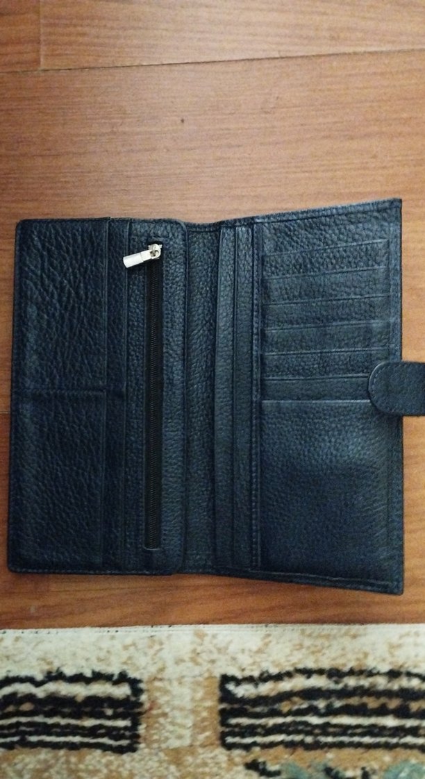 Siyah Deri Kadın Cüzdanı Tokalı - Görsel 3