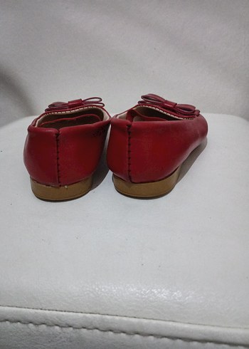 Kız Çocuk Kırmızı Tokalı Babet Ayakkabı - Görsel 3