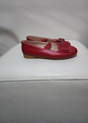 Kız Çocuk Kırmızı Tokalı Babet Ayakkabı - Görsel 2