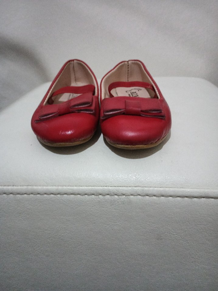Kız Çocuk Kırmızı Tokalı Babet Ayakkabı - Görsel 4