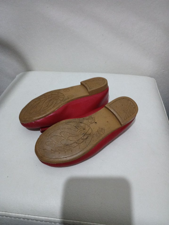 Kız Çocuk Kırmızı Tokalı Babet Ayakkabı - Görsel 5