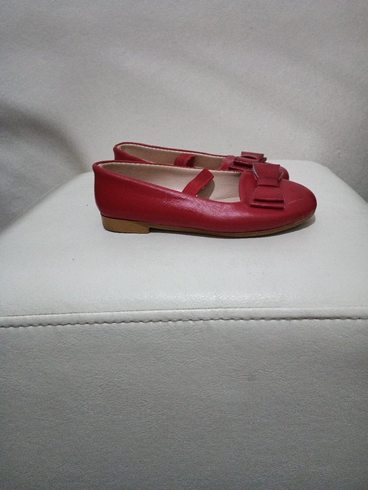 Kız Çocuk Kırmızı Tokalı Babet Ayakkabı - Görsel 2
