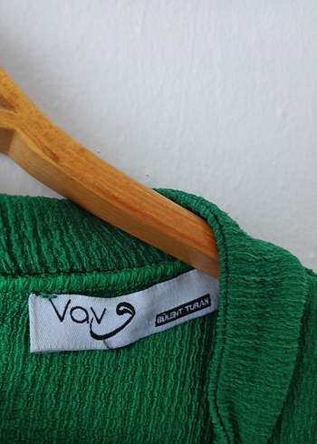 Yeşil Bol Kesim Uzun Keten Elbise - Görsel 4