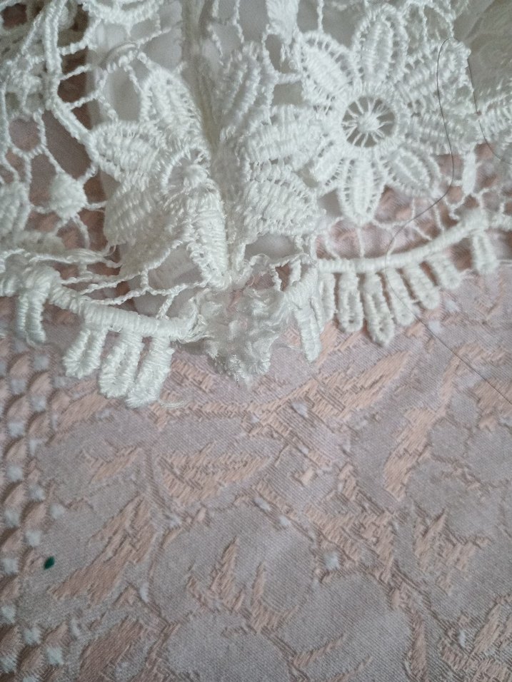 Dantel Detaylı Beyaz Mini Etek - Görsel 2