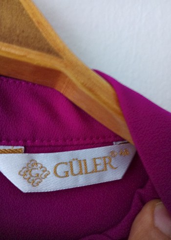 Mor Renkli Uzun Kollu Fırfırlı Kadın Gömlek - Görsel 2