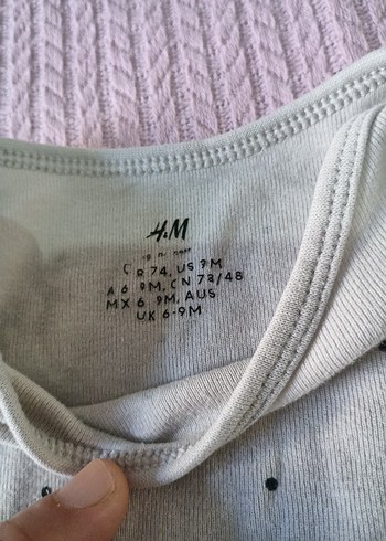 Gri Krem Örgü Bebek Body - Görsel 3