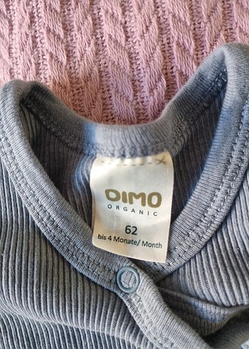 Gri Krem Örgü Bebek Body - Görsel 2