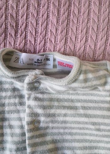 Bebek Kız Örgü Uzun Kollu Tulum Seti - Görsel 5