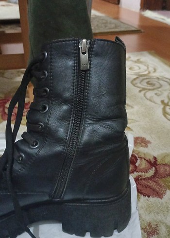 Siyah Deri Gotik Platform Topuklu Kadın Bot - Görsel 4