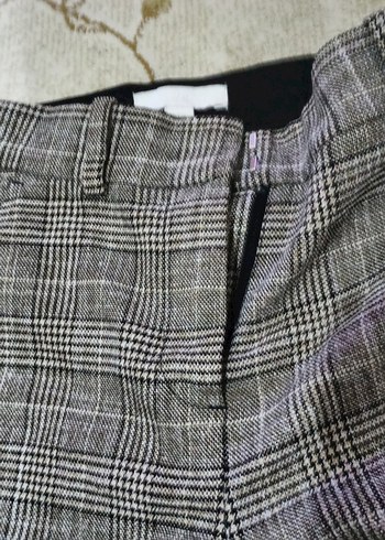 Gri Regular Fit Kumaş Kadın Pantolon - Görsel 3