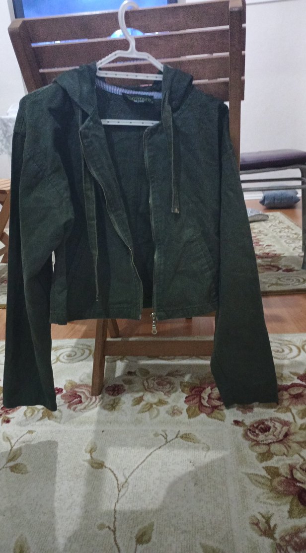 Siyah Süet Fermuarlı Kadın Ceket - Görsel 2