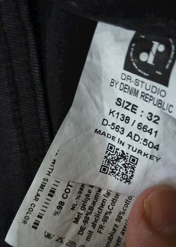 Düğmeli Siyah Erkek Denim Pantolon - Görsel 3