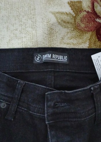 Düğmeli Siyah Erkek Denim Pantolon - Görsel 2
