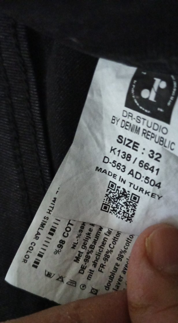 Düğmeli Siyah Erkek Denim Pantolon - Görsel 3