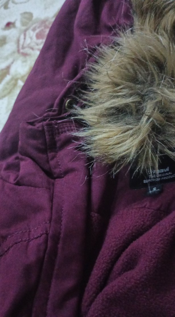 Bordo Kadın Kürklü Kışlık Mont - Görsel 3