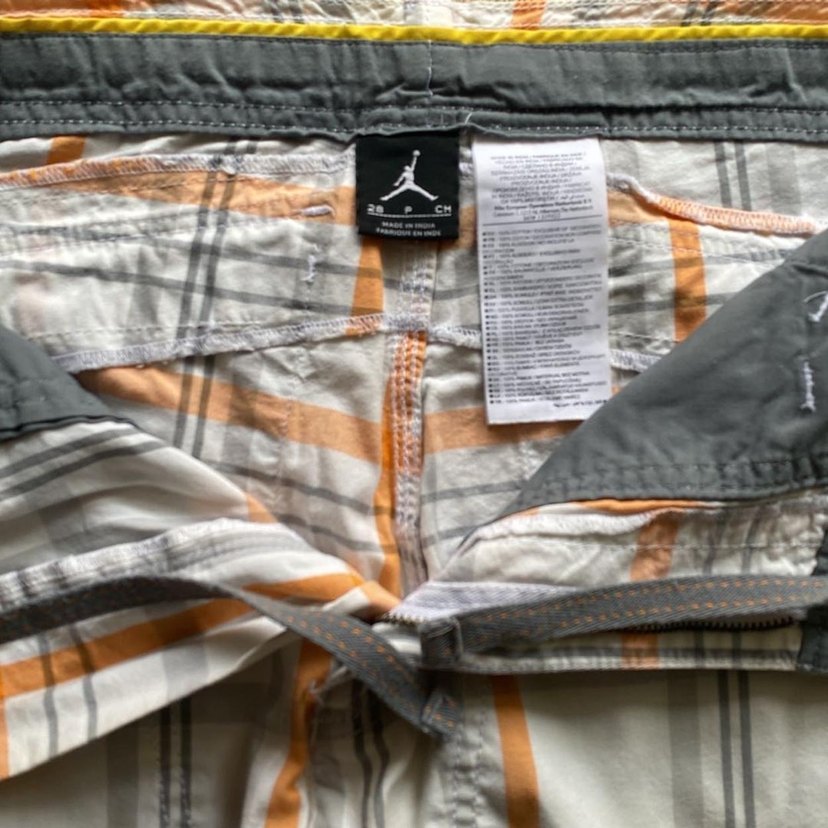 Ekose Desenli Kemerli Bej Erkek Şort - Görsel 4