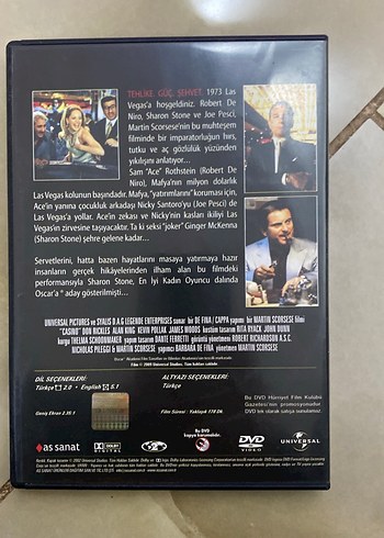 Casino DVD - Robert De Niro, Sharon Stone, Joe Pesci - Görsel 2