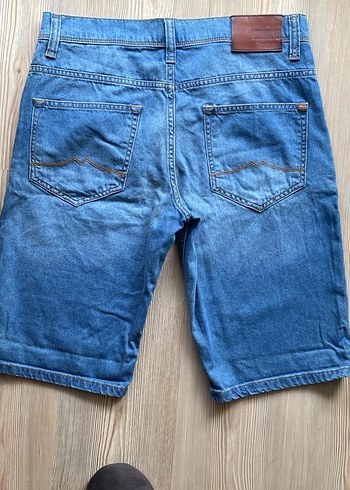 Mavi Denim Kemerli Erkek Şort - Görsel 3