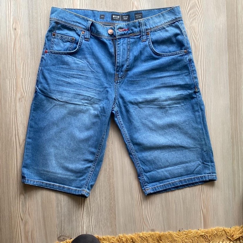 Mavi Denim Kemerli Erkek Şort - Görsel 2