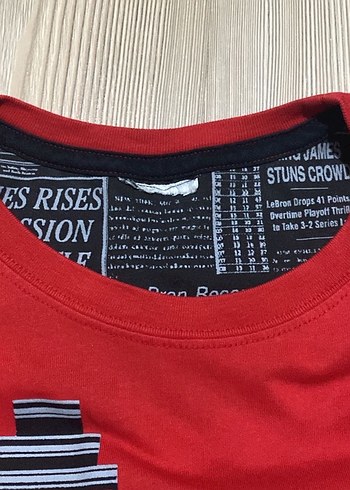 Kırmızı Baskılı Erkek Tişörtü - Görsel 2