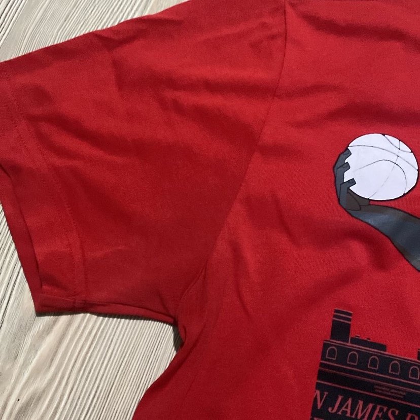 Kırmızı Baskılı Erkek Tişörtü - Görsel 4