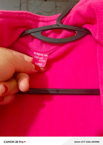 Kızlar için Fermuarlı Pembe Street Wear Mont - Görsel 4