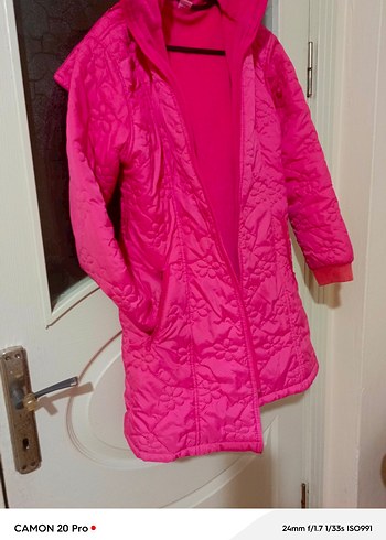 Kızlar için Fermuarlı Pembe Street Wear Mont - Görsel 2