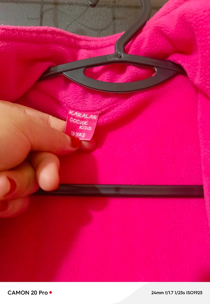 Kızlar için Fermuarlı Pembe Street Wear Mont - Görsel 4