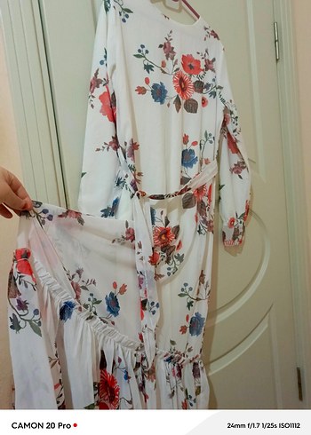 Çiçek Desenli Uzun Bohem Elbise - Görsel 3