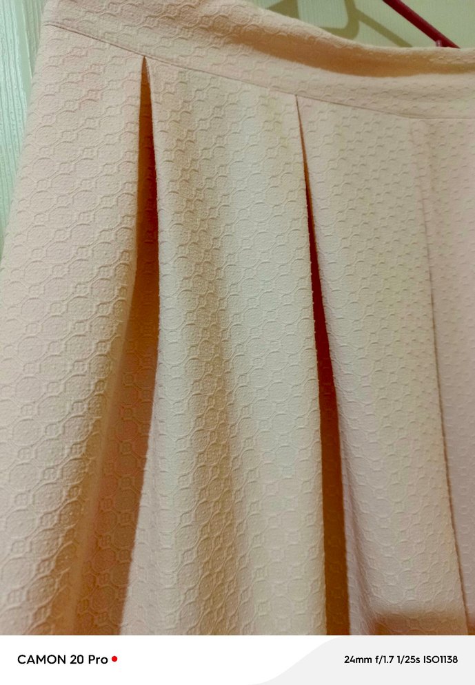 Pembe Pilili Midi Uzun Etek - Görsel 2