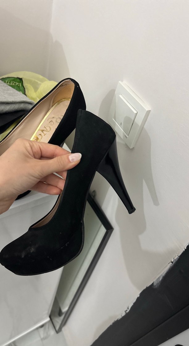 Siyah Platform Kadın Topuklu - Görsel 4