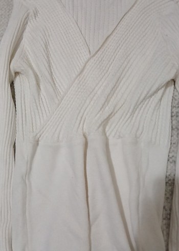 Beyaz uzun kollu dar - Görsel 2