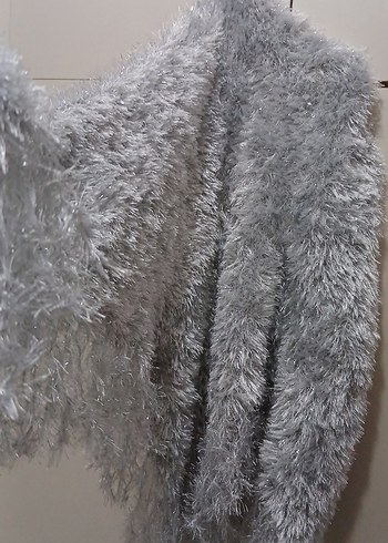 gri parlak şal - Görsel 2