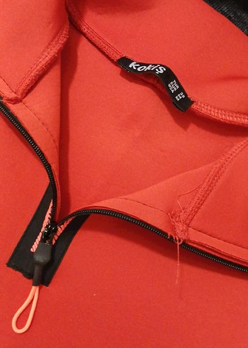 Kırmızı Fermuarlı Yüksek Yakalı Sweatshirt - Görsel 2