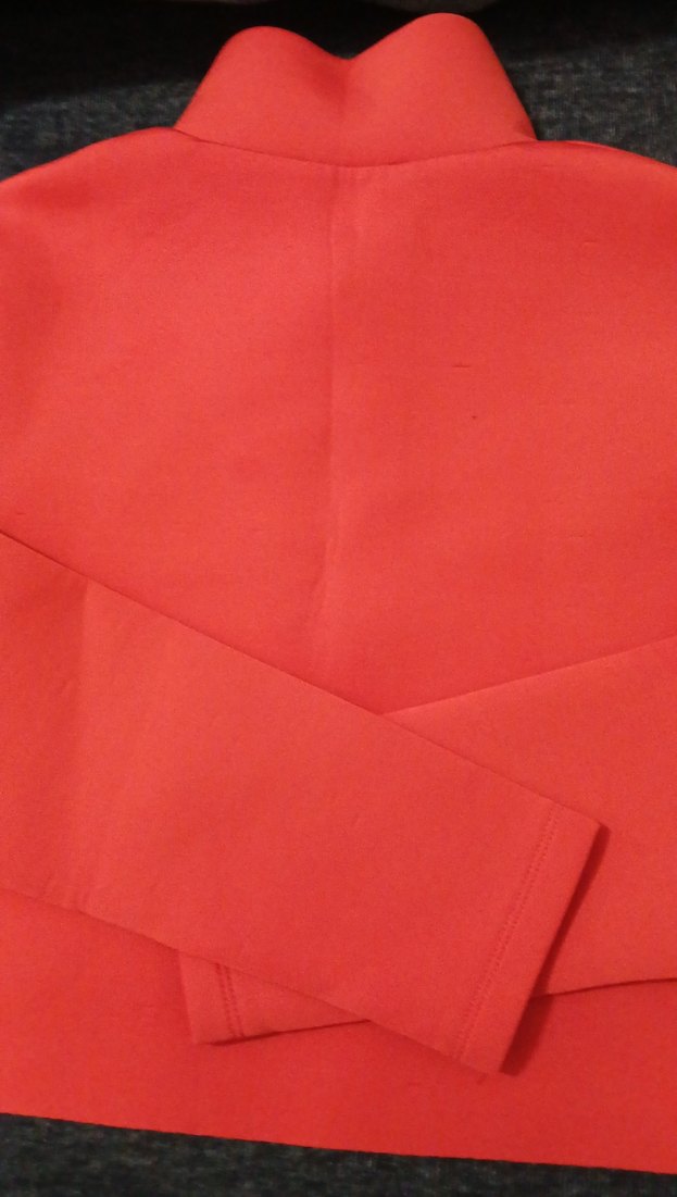 Kırmızı Fermuarlı Yüksek Yakalı Sweatshirt - Görsel 3