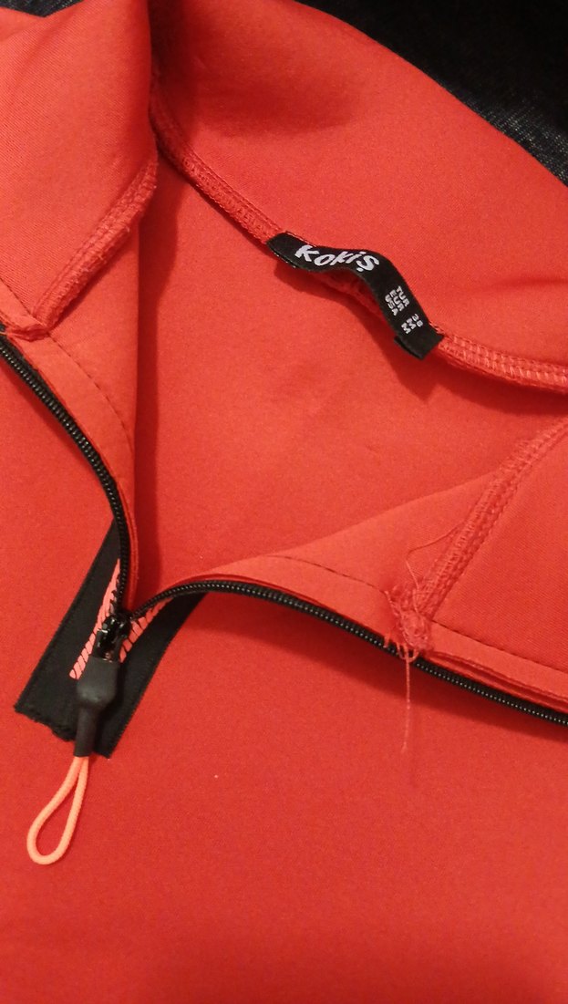 Kırmızı Fermuarlı Yüksek Yakalı Sweatshirt - Görsel 2