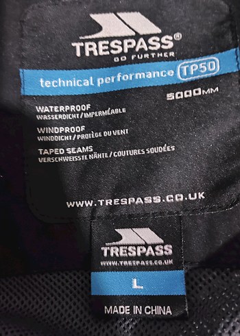 Tresspass Rüzgar ve su geçirmez mont - Görsel 2